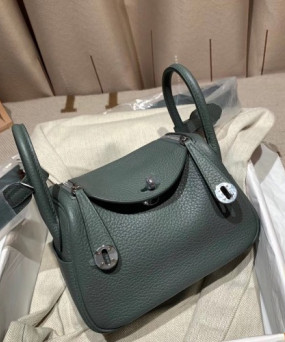 에르메스 미니 린디백19 베르트티티엔 은장 끌레망스 가죽